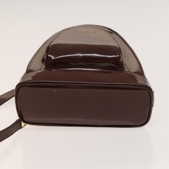 GUCCI Bamboo Body Bag Patent Leather Brown Gold 003 3444 003 3444 - Picture 9 of 12